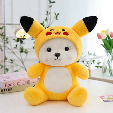 12* Inches Premium 2in1 Hoodie Pikachu Bear Stuff Toy